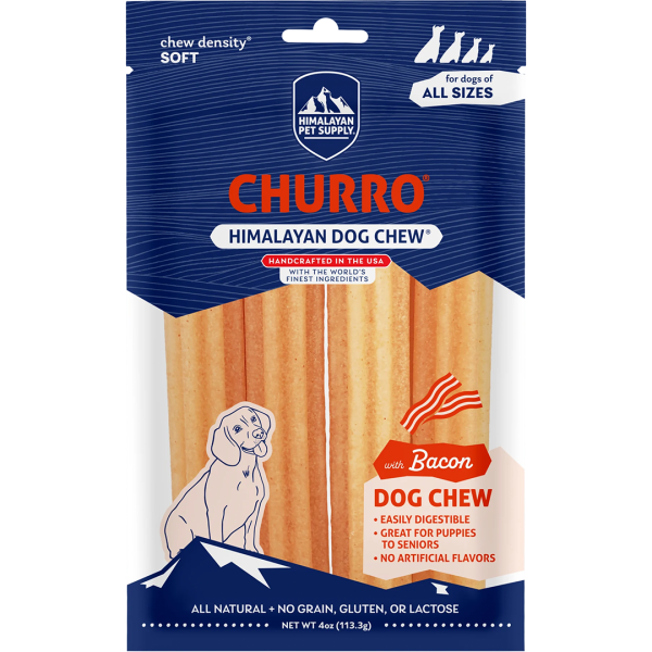 Himalayan Dog Chew Churro Bacon 4oz