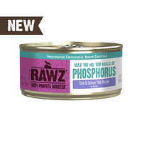 RAWZ Lower Phosphorus Tuna & Salmon Pate Wet Cat Food Can, 5.5-oz