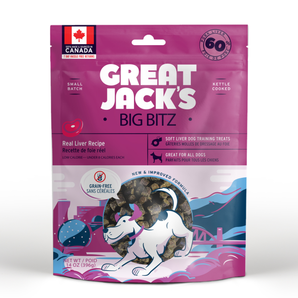 Great Jack's Dog Treats GF Liver Big Bitz 396 g