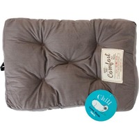 Unleashed Chill Gusset Corduroy Pet Bed, Sand, 19 x 12-in