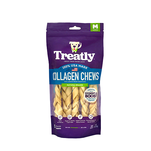 Treatly™ USA Collagen Braids Natural Dog Treats (5 Pack)