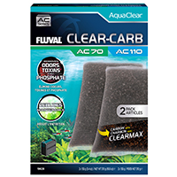 Clear-Carb for AquaClear AC70/AC110 Power Filter, 10.8 oz / 310 g, 2-Pack