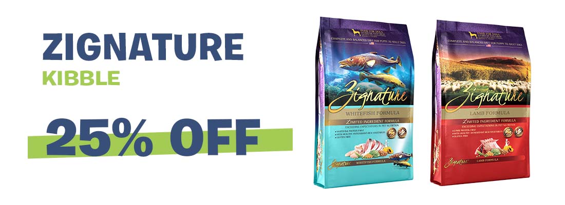 25% off Zignature kibble