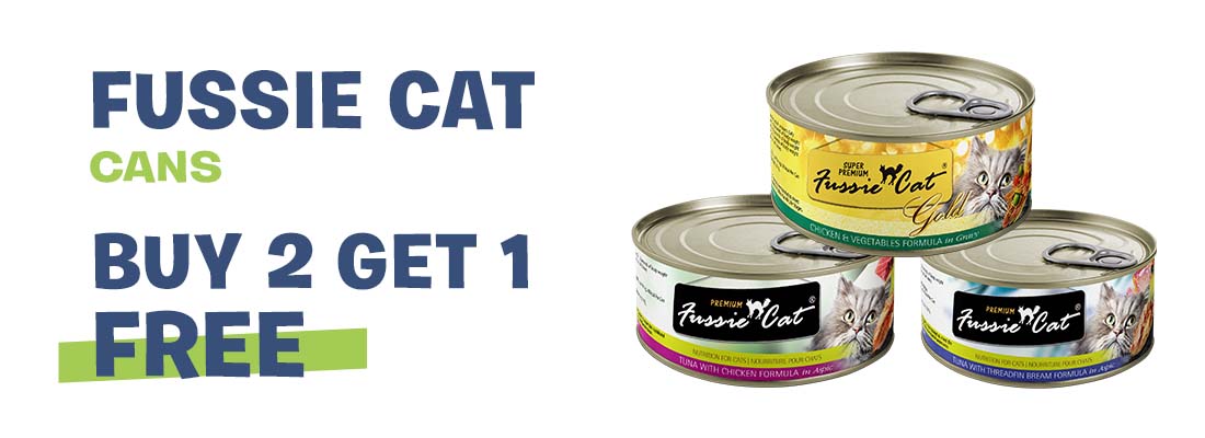 Fussie Cat Cans Buy 2 Get one Free