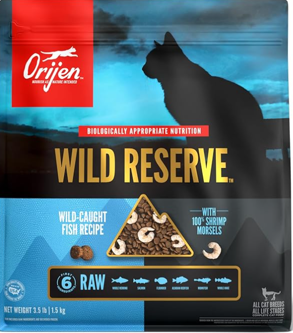 ORIJEN Wild Reserve Dry Cat Food Wild-Caught Fish Recipe 3.5lb Bag