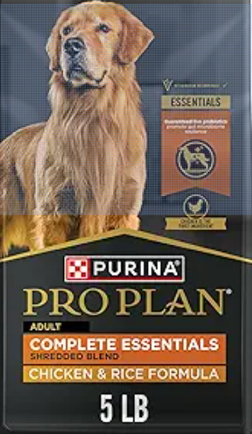 Purina Pro Plan Complete Essentials Shredded Blend Chicken and Rice Dog Food Dry Formula with Probiotics for Dogs - 5 lb