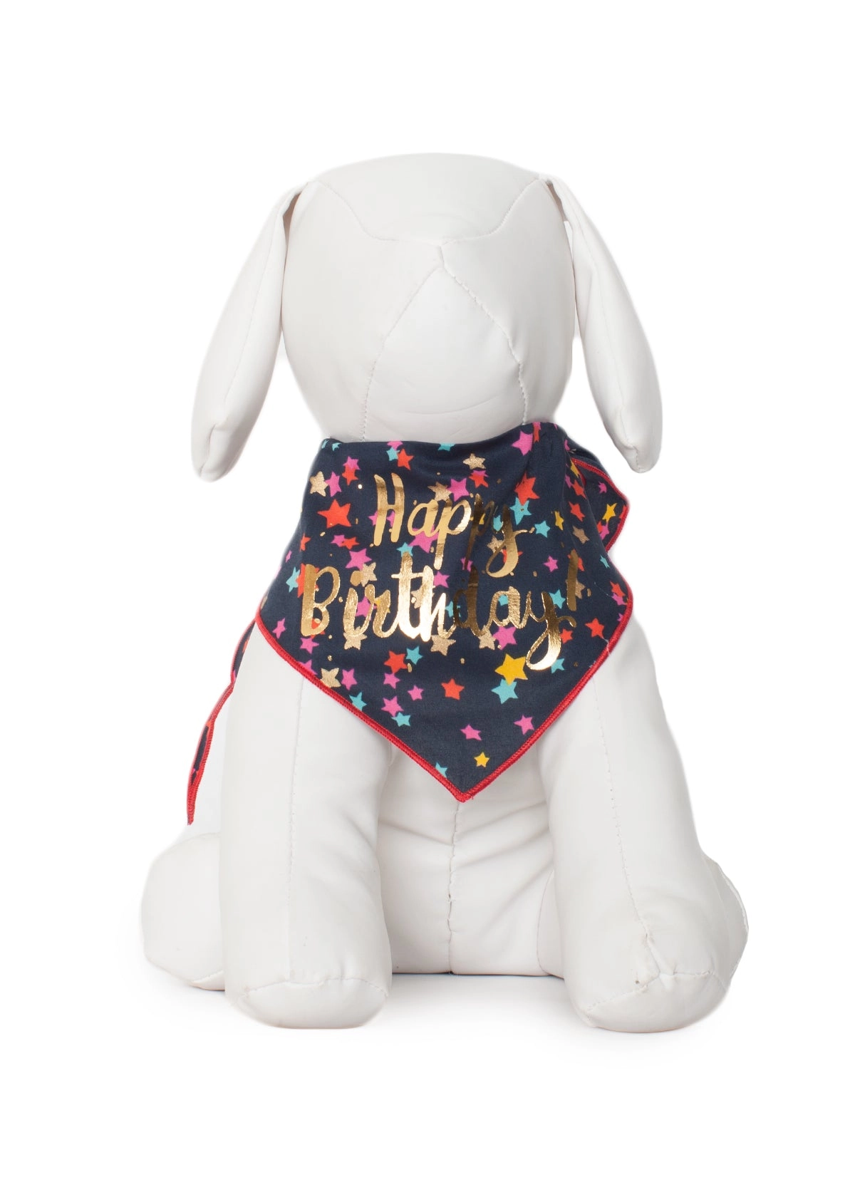 Tail Trends Happy Birthday Dog Bandana - Blue/Medium(Size: Medium)