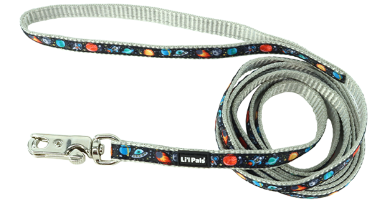 Li'l Pals Dog Leash ChrmRbn SpcExplr X-Small 3/8"x6'