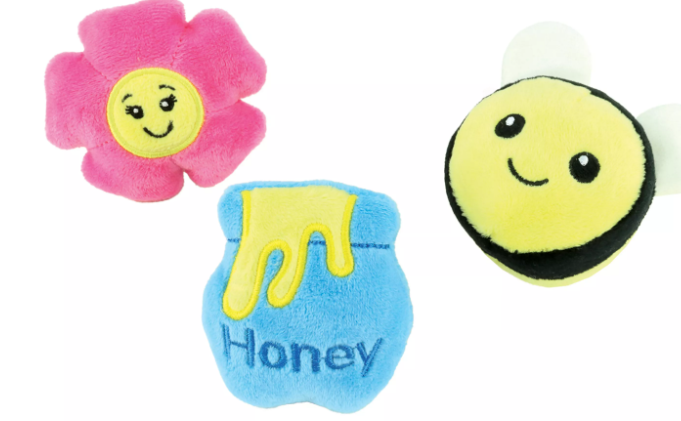 Li'l Pals 3 Pack Dog Toy Combo- Honey Bee