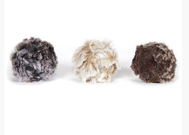 Savvy Tabby Luxe Faux Fur Balls Cat Toy, single