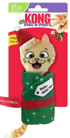 KONG Holiday Pull-A-Partz Present Cat Toy