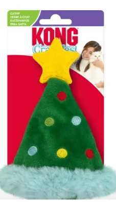 KONG Holiday Crackle 7" Christmas Tree Cat Toy