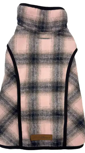 Petrageous Eddie Bauer Kendall Plaid Jacket Gray/Pink, X-Small