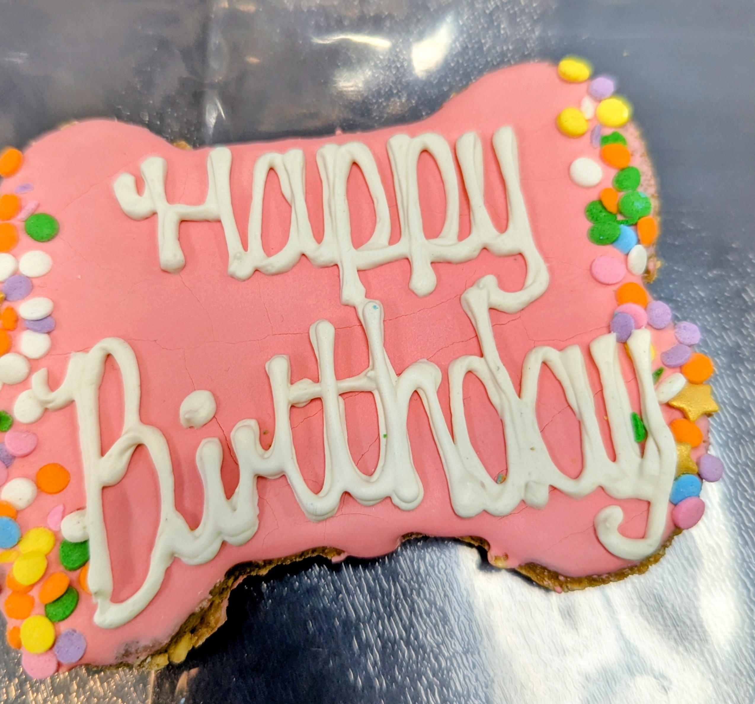 Lucky Biscuit Birthday Bone Pink