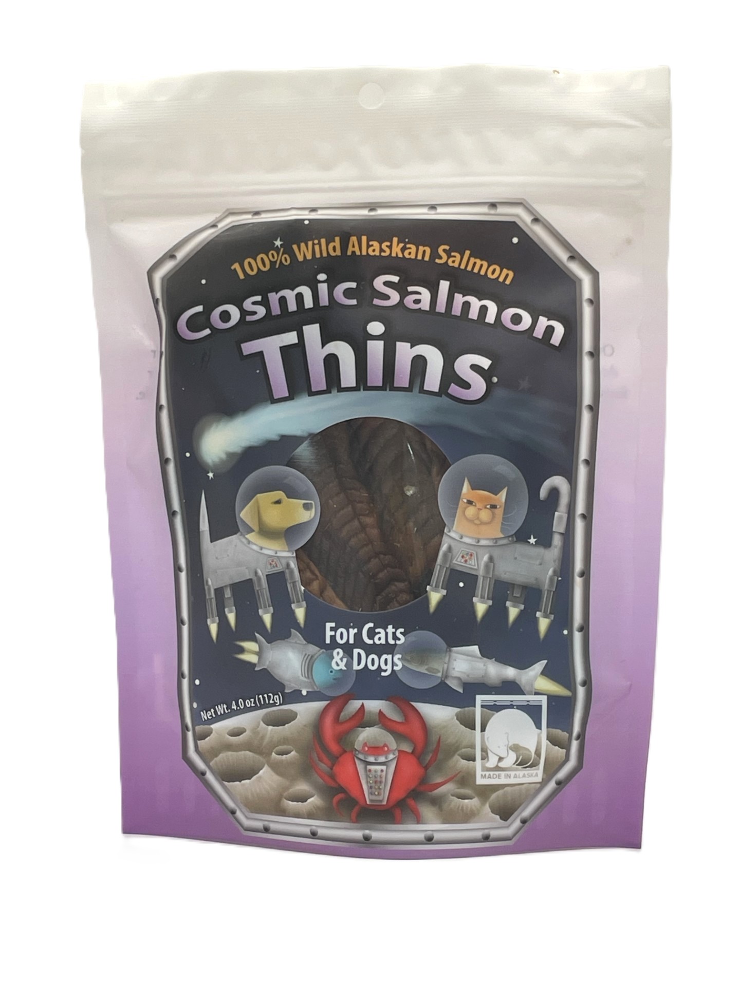 Happy Claws Lucky Paws Freeze-Dried Cosmic Salmon Thins 4 Oz