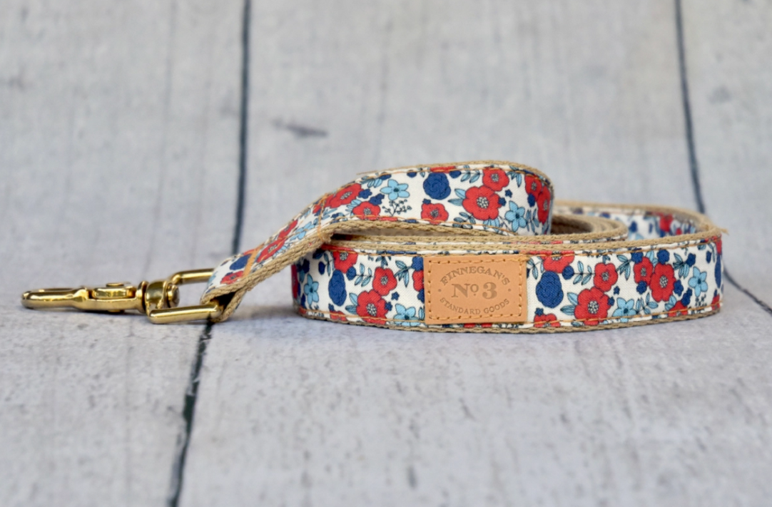 Finnegan's 1" Poppies Leash