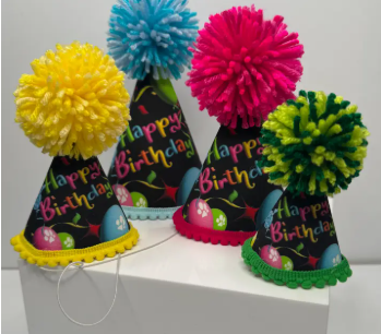Pup Party Hats Happy Birthday - S