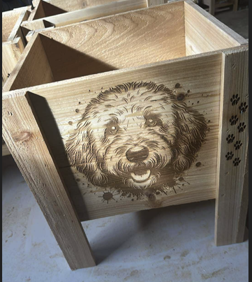 Custom Dog Breed Planter, 15"x15"x16.5"H