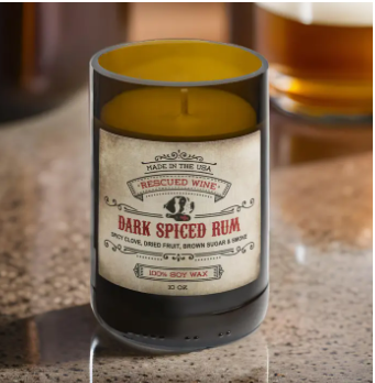 Rescued Wine Dark Spiced Rum Soy Candle