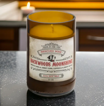 Rescued Wine Backwoods Moonshine Soy Candle
