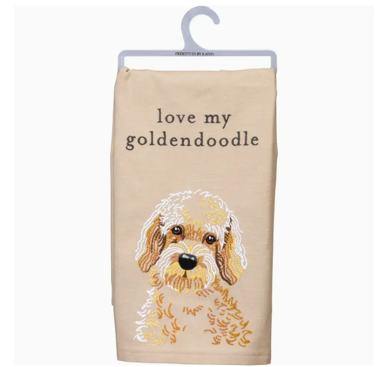 Love My Golden Doodle Kitchen Towel