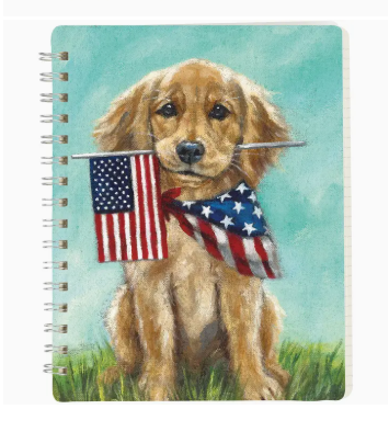 Golden Puppy Spiral Notebook