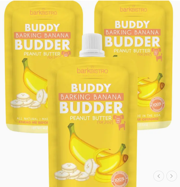 Buddy Butter Barkin Banana - 4oz Squeeze Packs