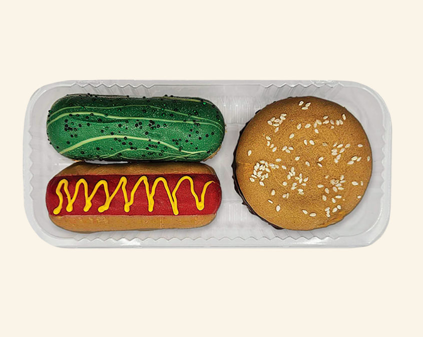 K9 Granola Dog Treat Donut Deli Pupnic Burger, Hotdog & Pickle 3 Pack