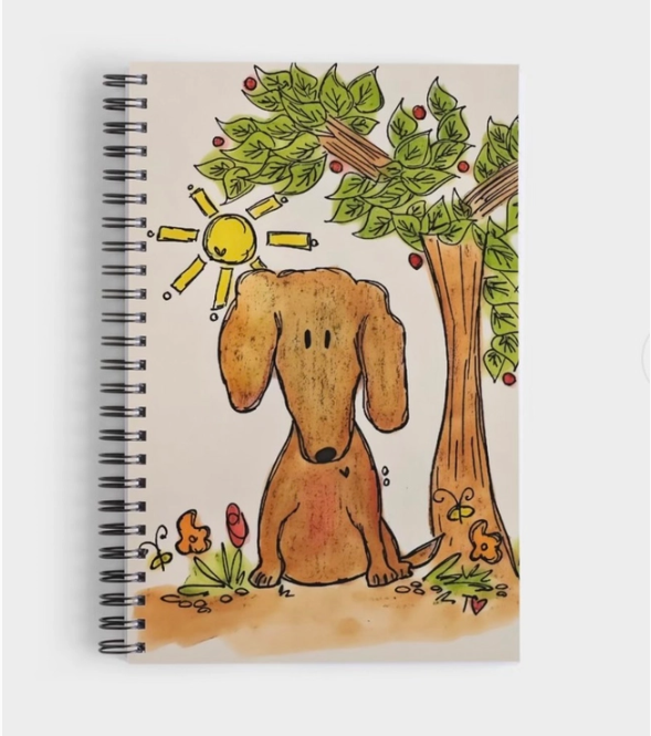 Notebook, Dog, Bitsy (Daschund)