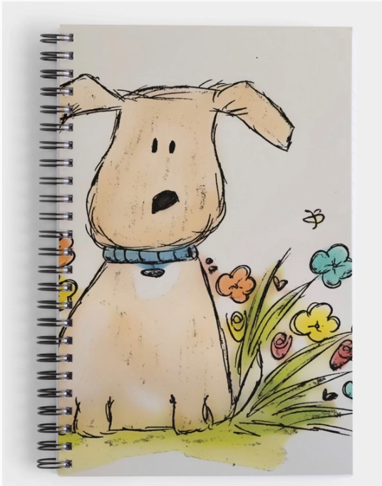 Notebook, Dog, Mutt, Blue Collar