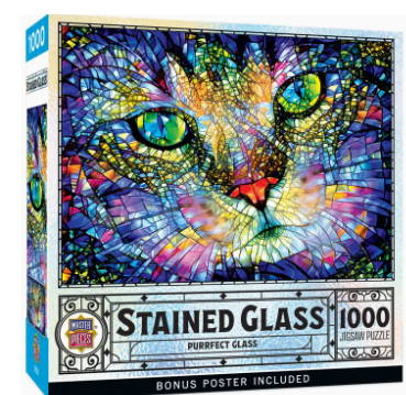 PUZZLE: Stained Glass - Purrfect Glass 1000 Piece Puzzle