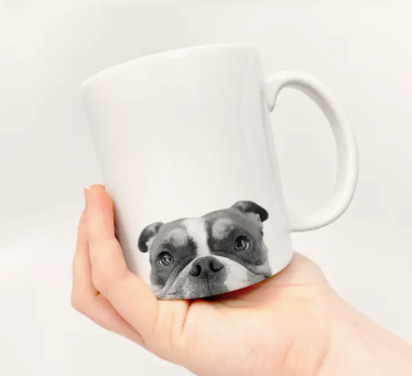 MUG: Peeking American Bulldog Mug