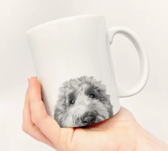MUG: Peeking Doodle (Goldendoodle) Mug
