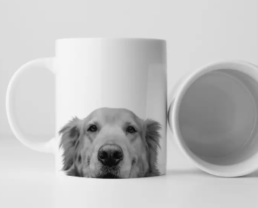 MUG:Peeking Golden Retriever Mug