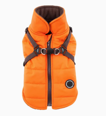 Puppia Mountaineer II Winter Dog Coat Integrated, Large, Orange