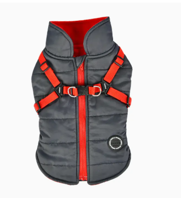 Puppia Mountaineer II Winter Dog Coat Integrated, X-Large, Grey