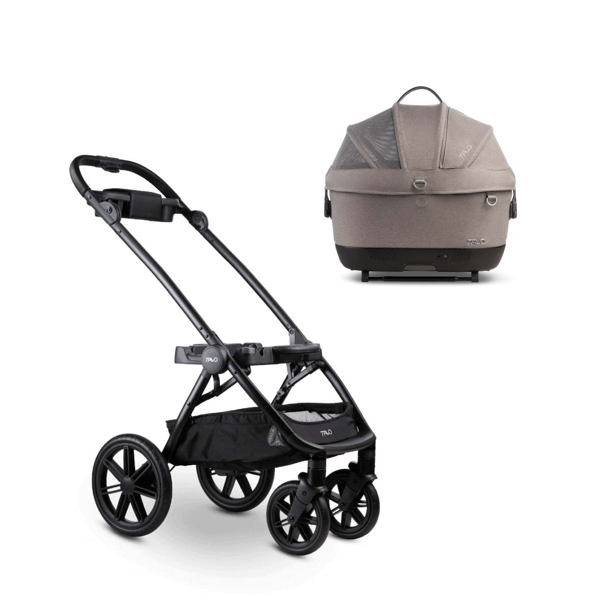 Maeve iso5X Wind & Trek Stroller Bundle - Black/Merle