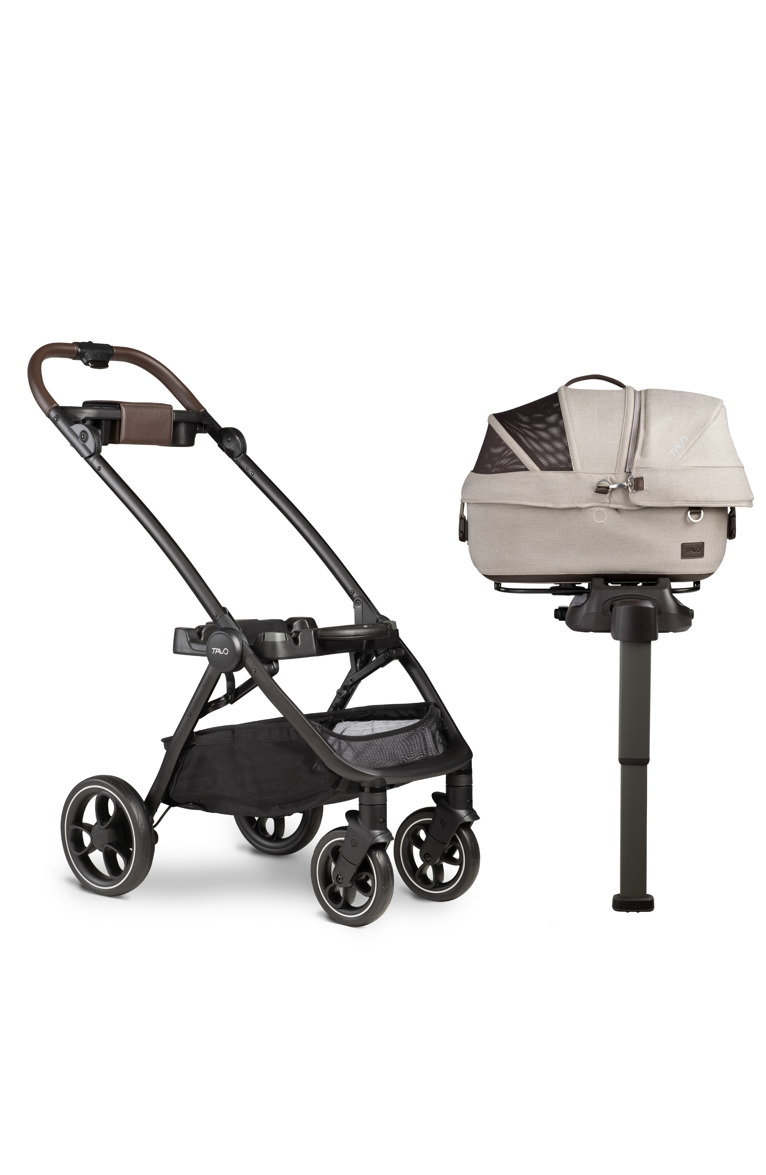 Maeve Pet Car Seat w/Base & Stroller Bundle - Small Flex - Chocolate/Fawn