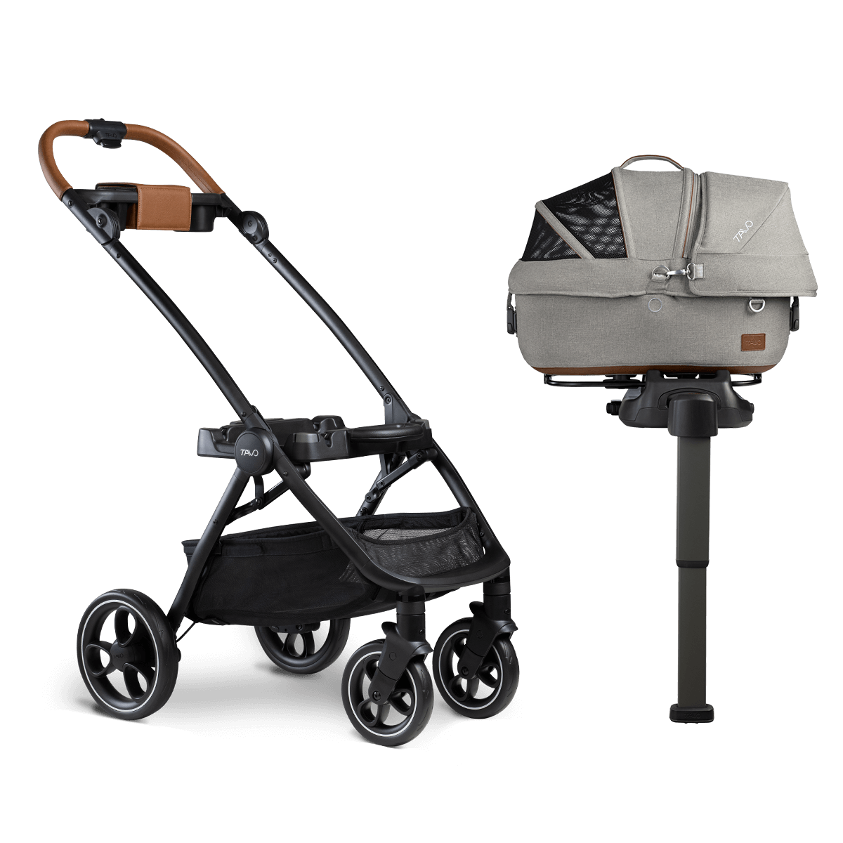 Maeve Pet Car Seat w/Base & Stroller Bundle - Small Flex - Cognac/Merle