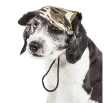'Torrential Downfour' Camouflage UV Protectant Adjustable Fashion Dog Hat Cap Large