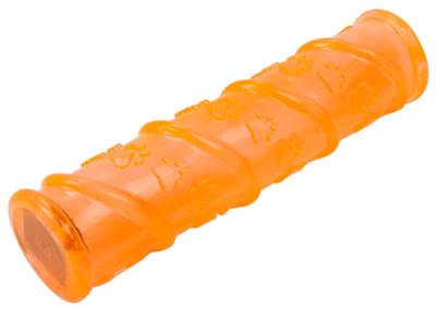 Pet Life�� 'Glow-Stick' TPR and LED Lighting Squeak and Chew Dog Toy, Orange