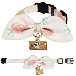 Touchcat ® Pineapple Patterned Designer Cat Collar - Pink, Small