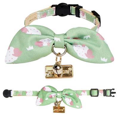 Touchcat ® Shepherd Patterned Designer Cat Collar - Green LG