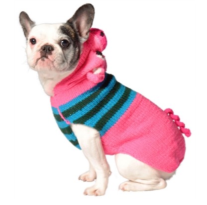 Pink Piggy Hoodie Dog Sweater