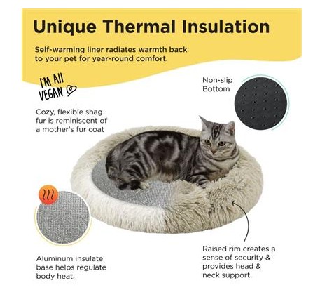 Outward Hound Cat Donut Bed Frs 21x19