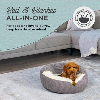Cozy Cuddler Mason Cat and Dog Bed, Grey