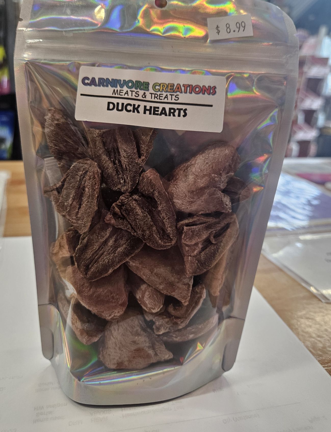 Carnivore Creations  Duck Heart Slices 1.5oz