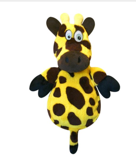 goDog Hear Doggy Giraffe w/Chew Guard Plush Dog Toy