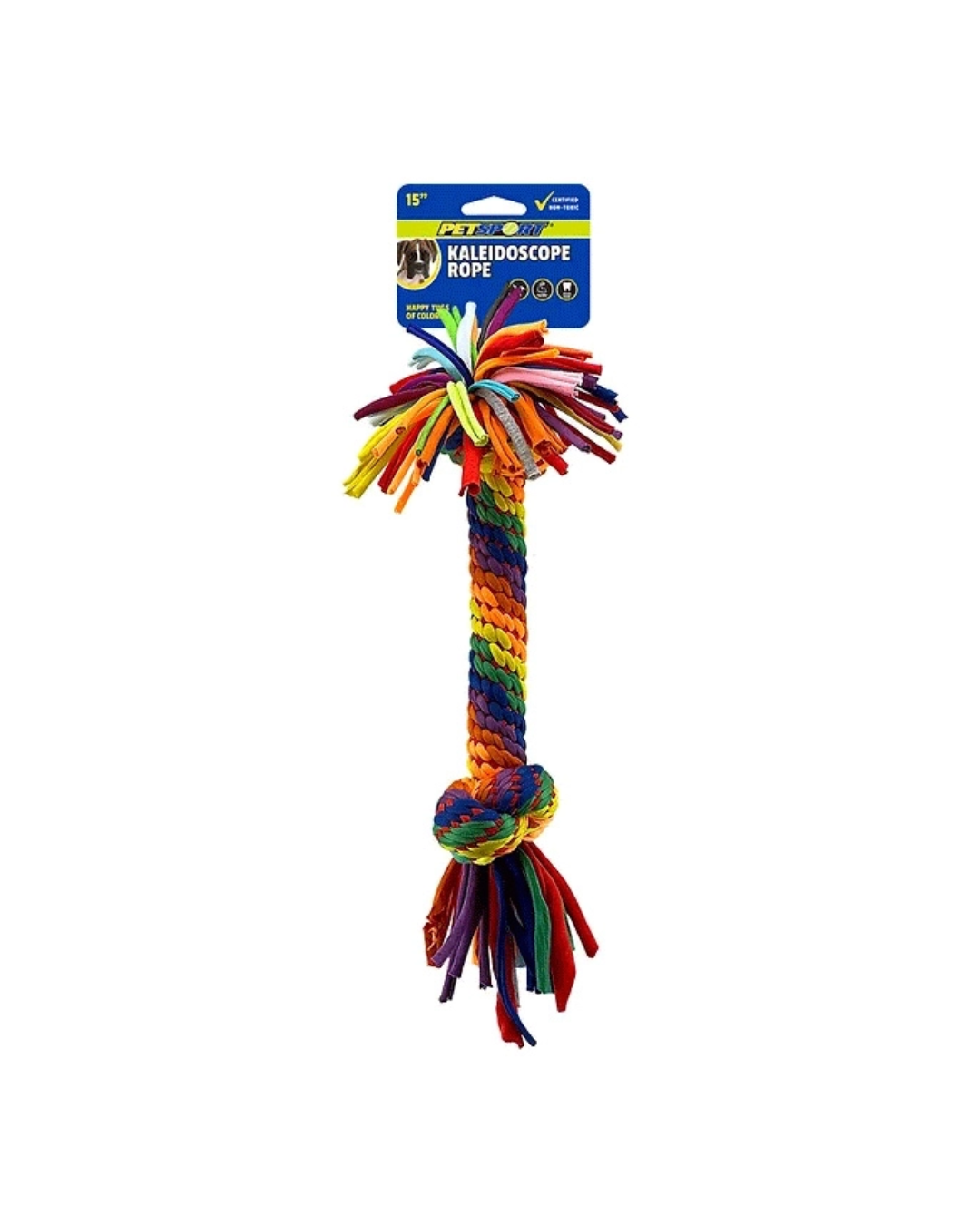 Petsport Kaleidoscope Rope 2-Knot 15" L