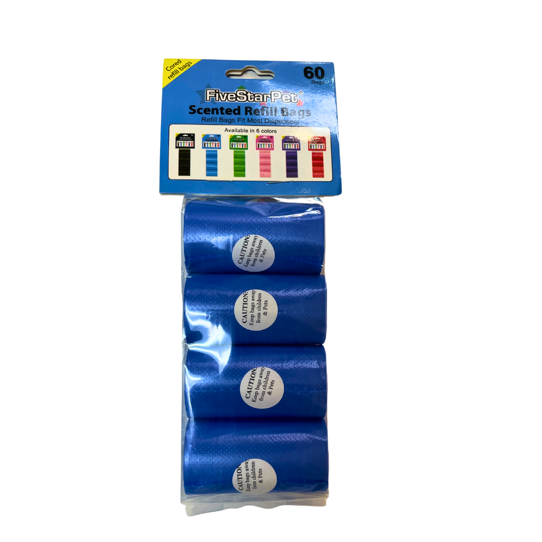 Five Star Pet Scented Blue Refill Waste Bags for Pets, 60-Bags